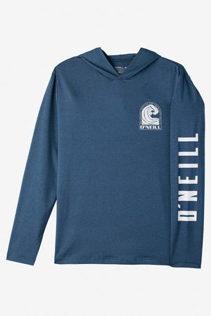 O'Neill TRVLR UPF Hooded L/S L/S Tee-Navy Heather