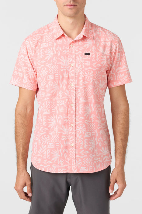 O'Neill TRVLR UPF Traverse Slub Shirt-Coral