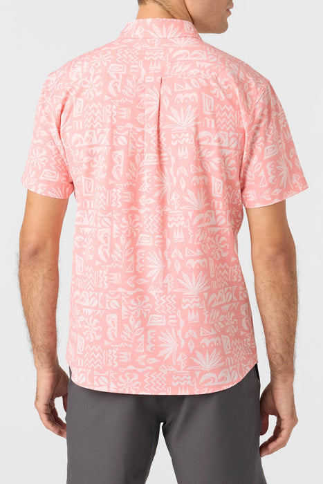 O'Neill TRVLR UPF Traverse Slub Shirt-Coral
