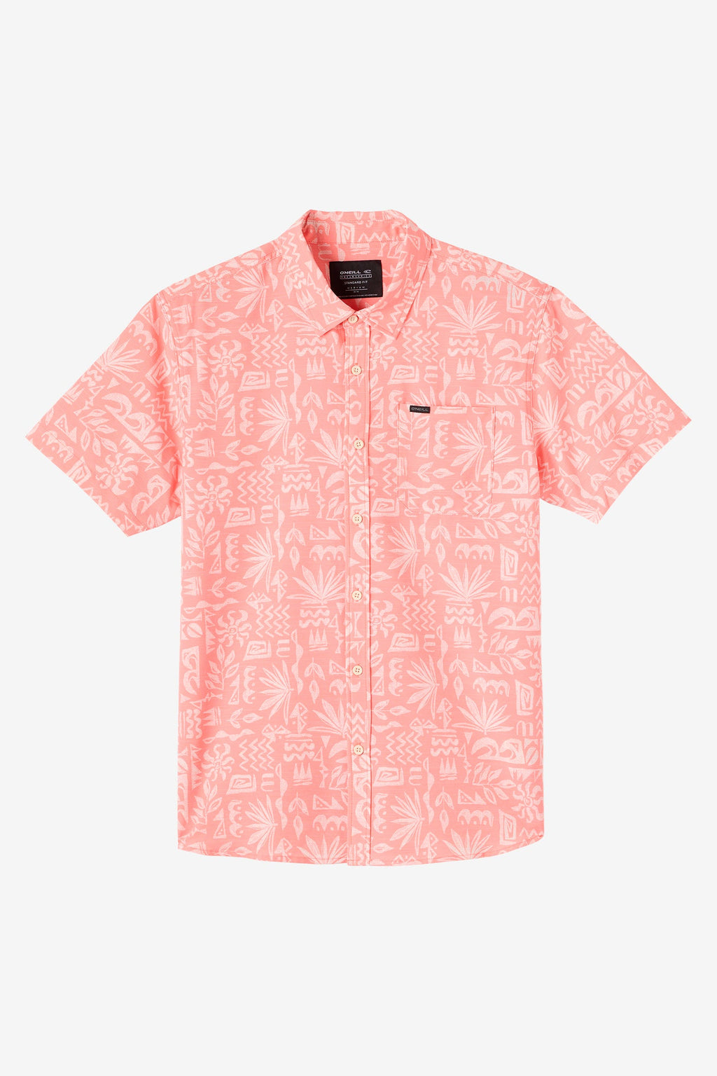 O'Neill TRVLR UPF Traverse Slub Shirt-Coral
