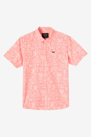 O'Neill TRVLR UPF Traverse Slub Shirt-Coral