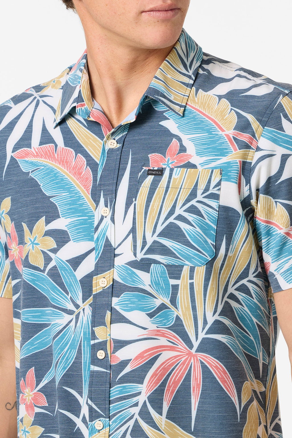 O'Neill TRVLR UPF Traverse Slub Shirt-Midnight Navy