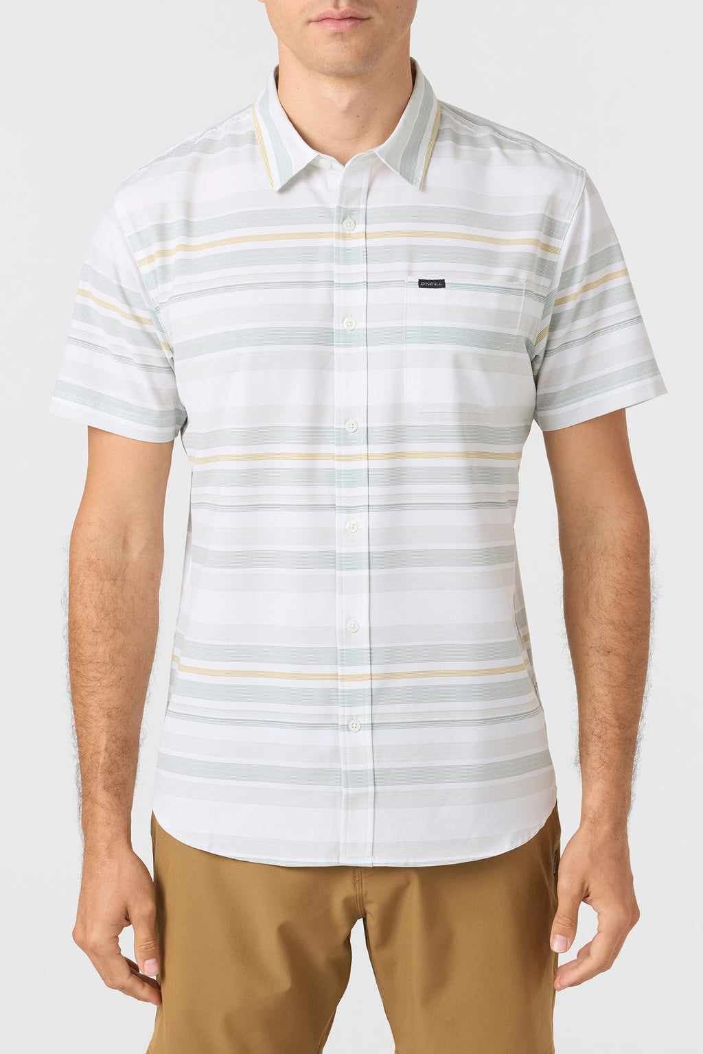 O'Neill Trvlr Upf Traverse Stripe Shirt-Natural