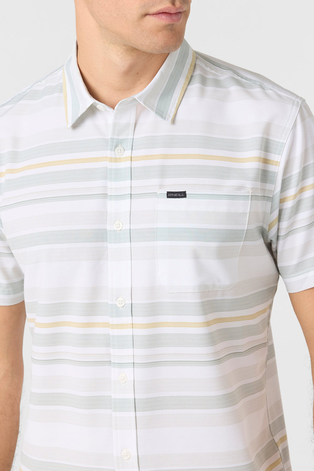 O'Neill Trvlr Upf Traverse Stripe Shirt-Natural