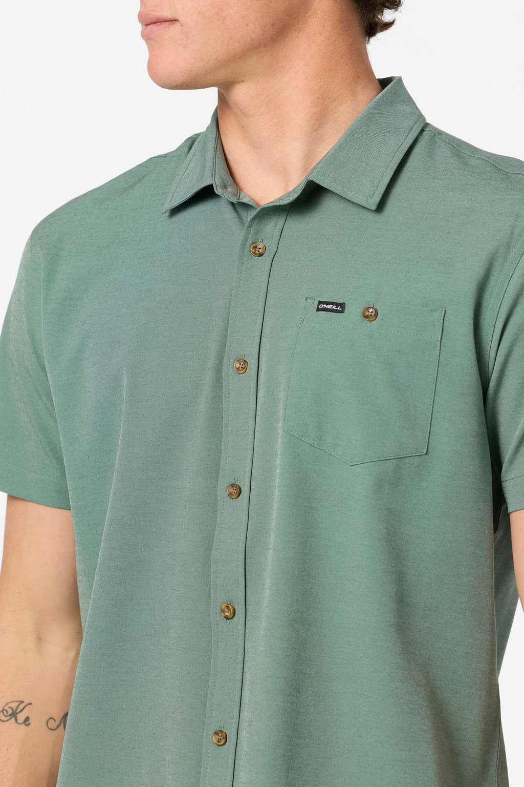 O'Neill Light Check Hybrid Standard Shirt-Cilantro