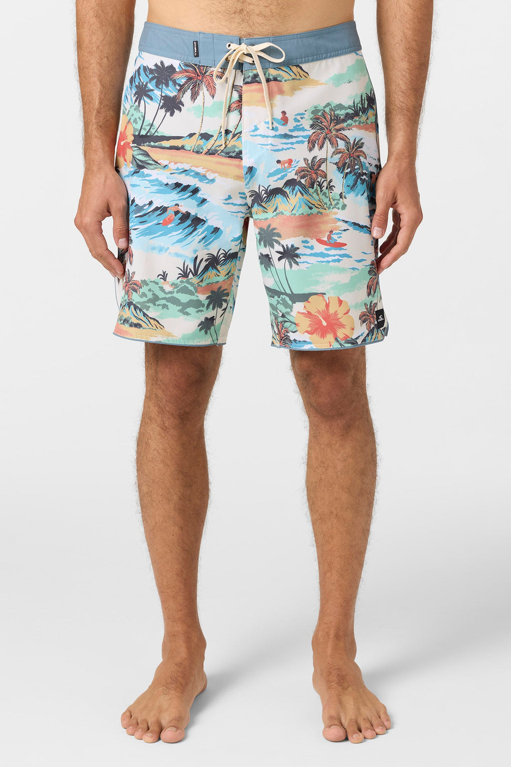 O'Neill Hyperfreak Mysto Scallop 19 Boardshorts-Cream