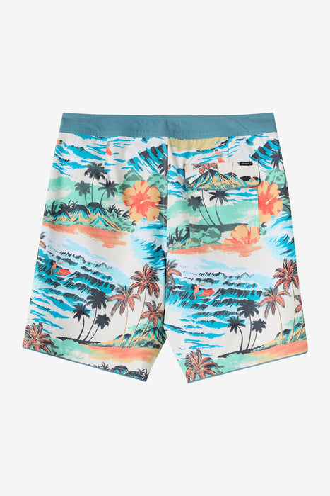 O'Neill Hyperfreak Mysto Scallop 19 Boardshorts-Cream