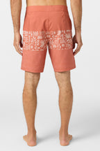 O'Neill Hyperfreak Heat Block 19 Boardshorts-Autumn Leaf