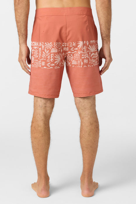 O'Neill Hyperfreak Heat Block 19 Boardshorts-Autumn Leaf