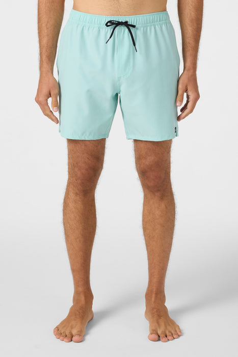 O'Neill Lennox Hermosa Solid Volley 17 Boardshorts-Pastel Turquoise