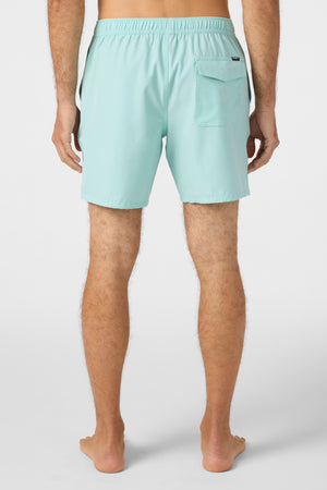 O'Neill Lennox Hermosa Solid Volley 17 Boardshorts-Pastel Turquoise