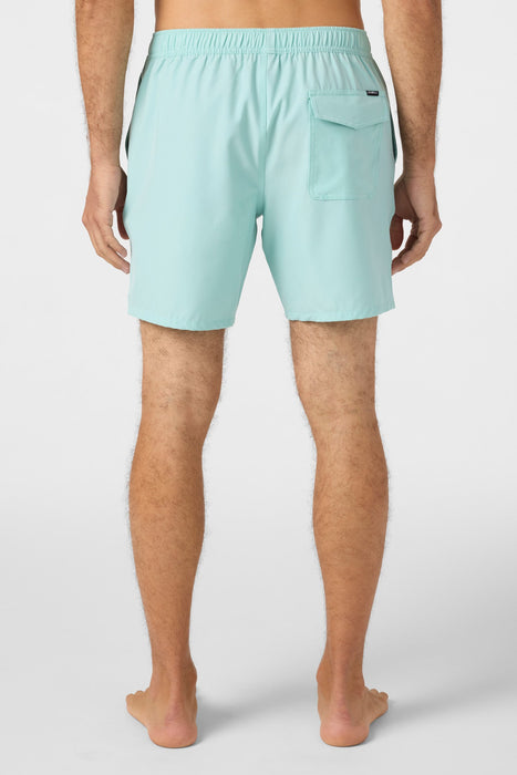 O'Neill Lennox Hermosa Solid Volley 17 Boardshorts-Pastel Turquoise