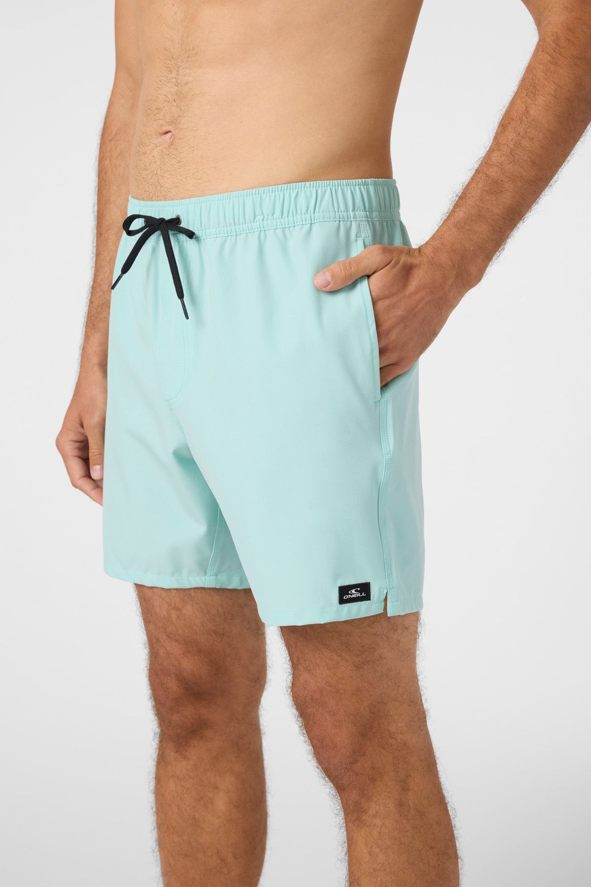 O'Neill Lennox Hermosa Solid Volley 17 Boardshorts-Pastel Turquoise