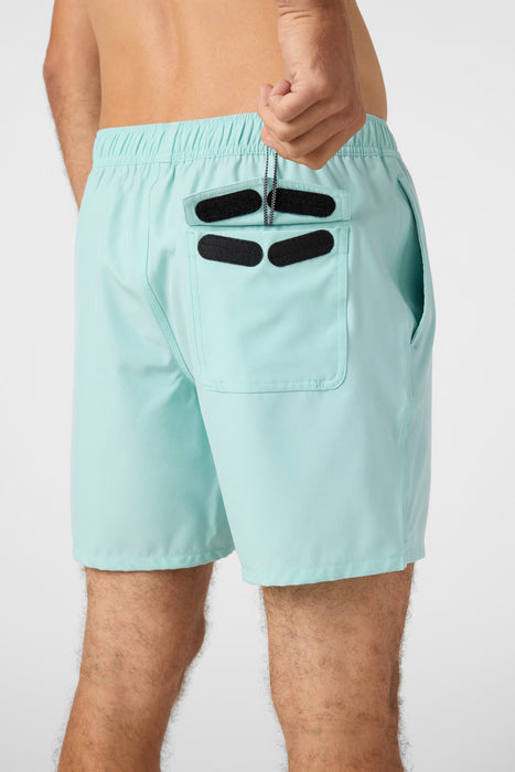 O'Neill Lennox Hermosa Solid Volley 17 Boardshorts-Pastel Turquoise