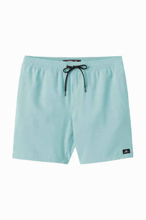 O'Neill Lennox Hermosa Solid Volley 17 Boardshorts-Pastel Turquoise