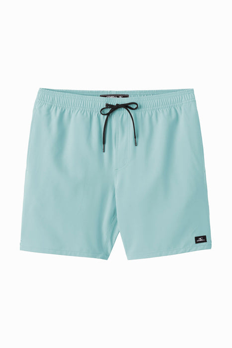 O'Neill Lennox Hermosa Solid Volley 17 Boardshorts-Pastel Turquoise
