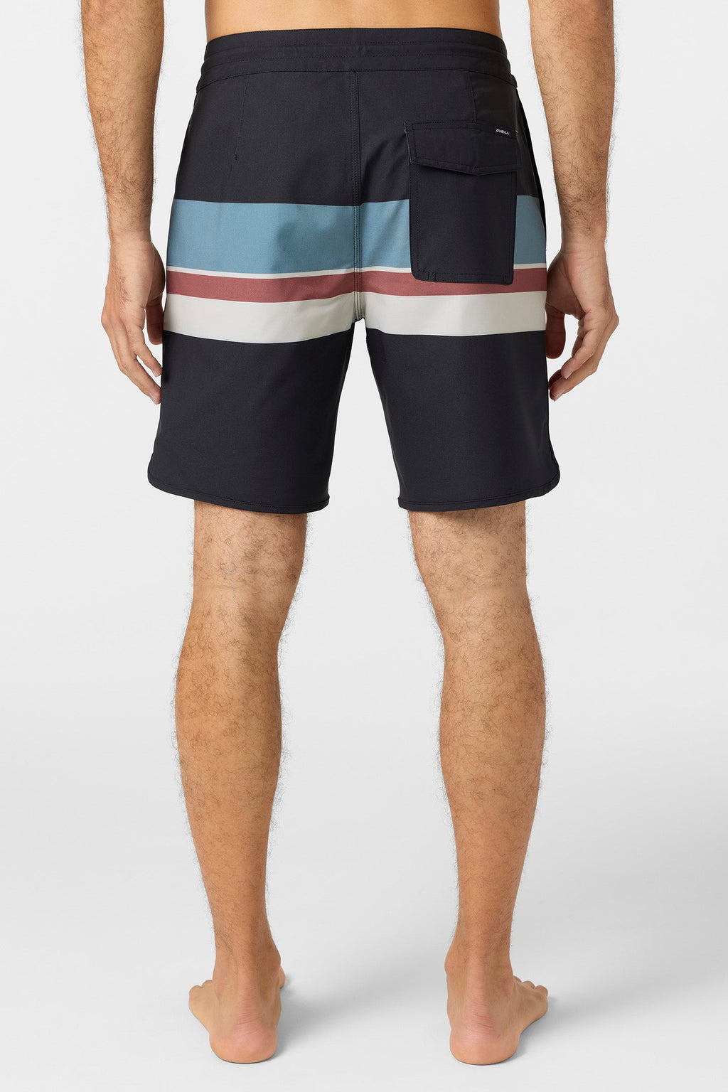 O'Neill Cruzer Stripe Scallop 18 Boardshorts-Black