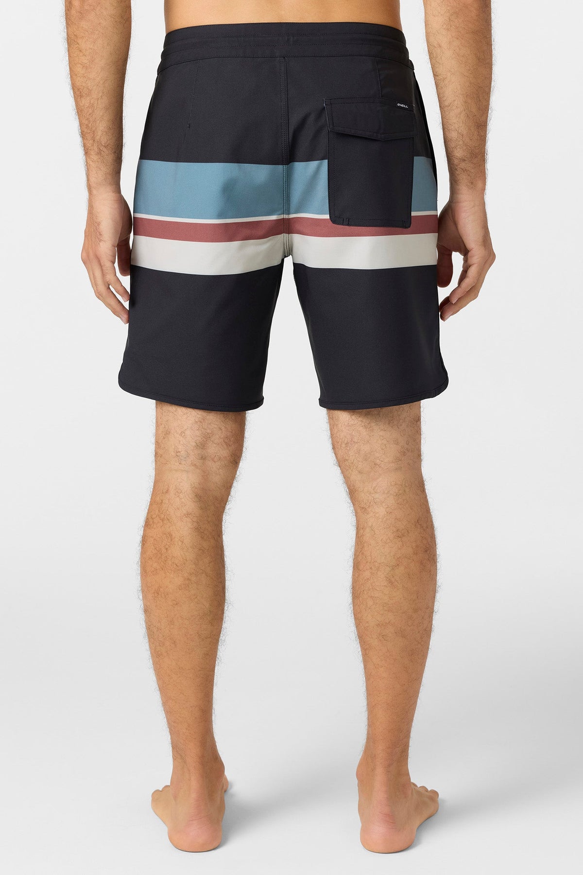 O'Neill Cruzer Stripe Scallop 18 Boardshorts-Black
