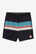 O'Neill Cruzer Stripe Scallop 18 Boardshorts-Black