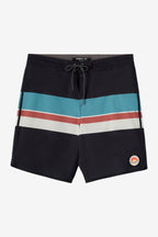 O'Neill Cruzer Stripe Scallop 18 Boardshorts-Black