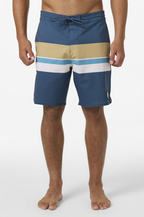 O'Neill Cruzer Stripe Scallop 18 Boardshorts-Midnight Navy 2