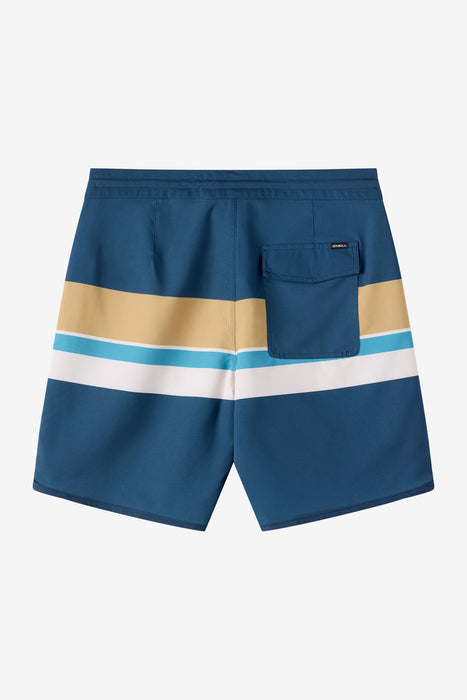O'Neill Cruzer Stripe Scallop 18 Boardshorts-Midnight Navy 2
