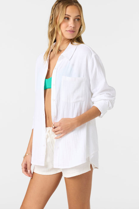 O'Neill Leni Relaxed L/S Shirt-White