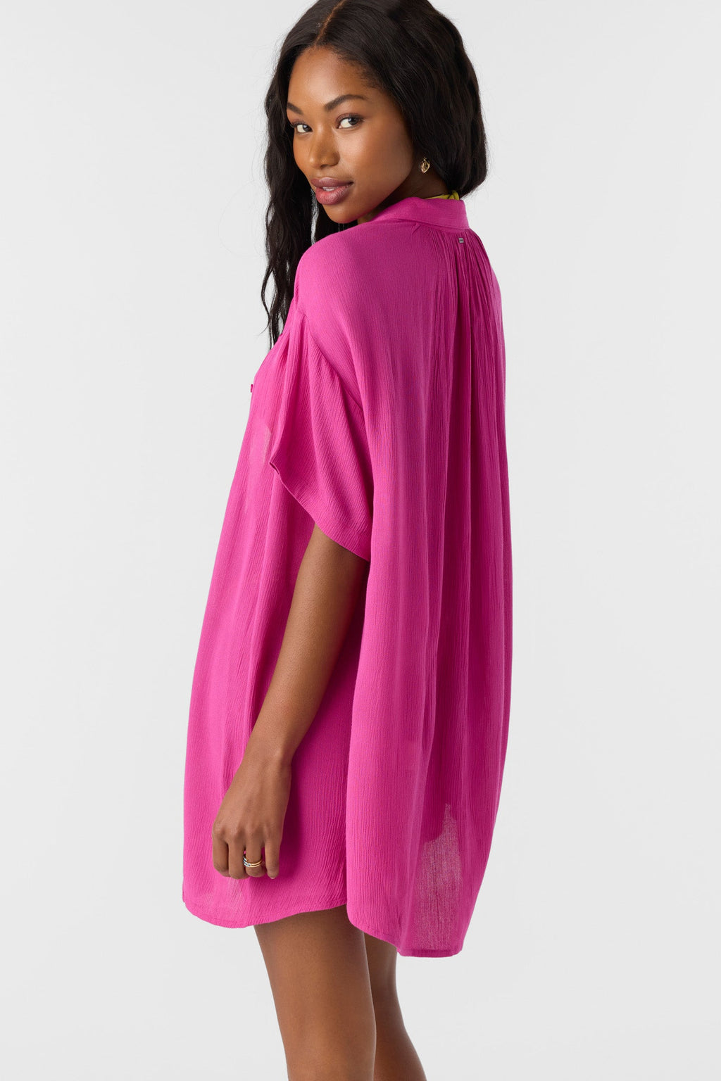 O'Neill Saltwater Solids Carlee Shirt-Fuchsia
