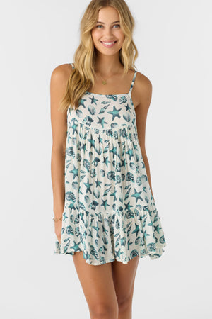 O'Neill Saltwater Essentials Rilee Printed Dress-Vanilla