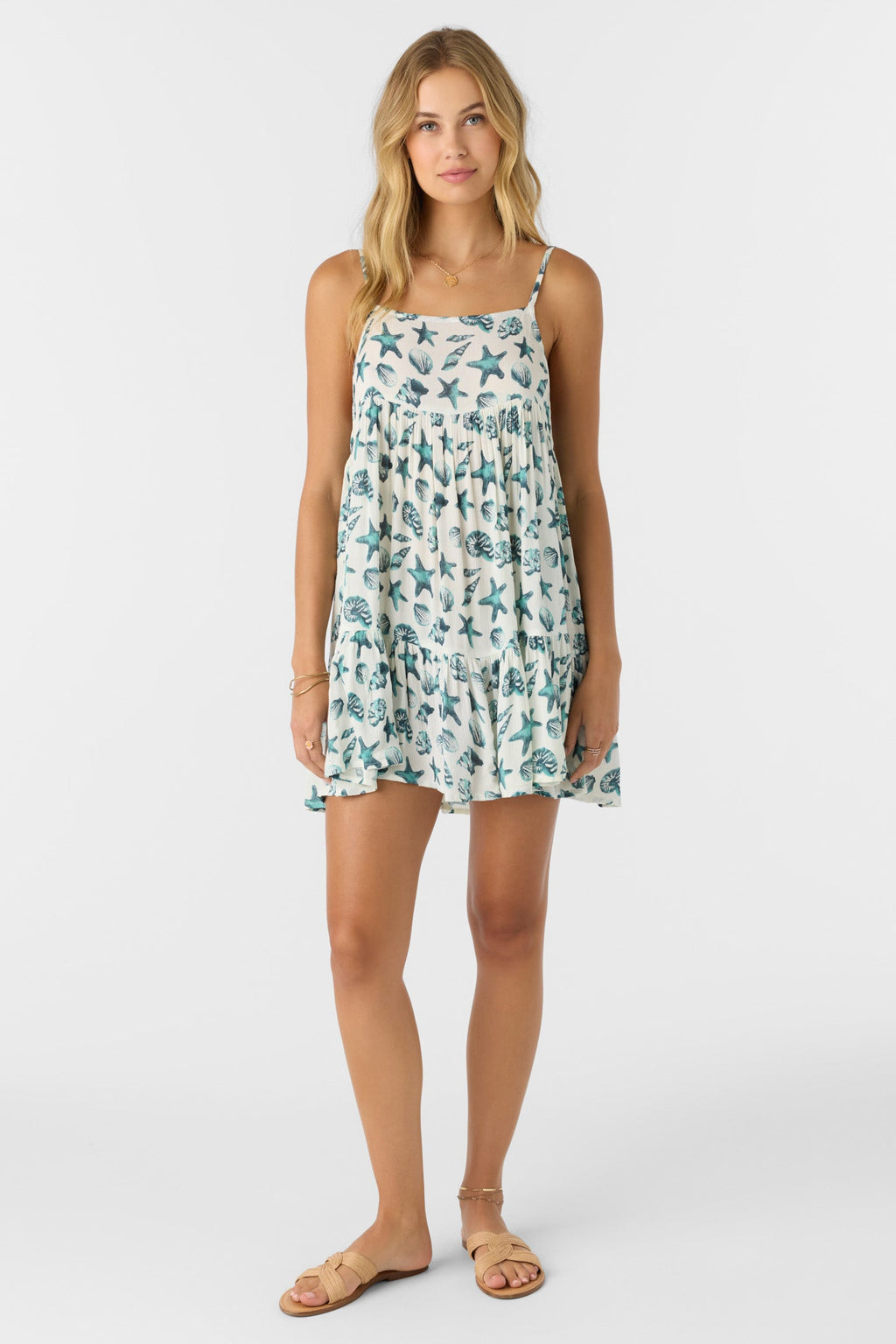 O'Neill Saltwater Essentials Rilee Printed Dress-Vanilla