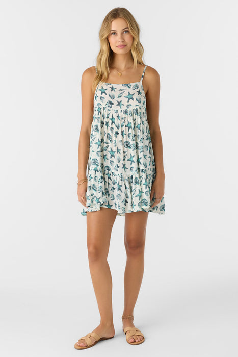 O'Neill Saltwater Essentials Rilee Printed Dress-Vanilla