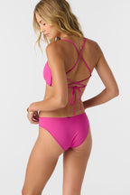 O'Neill Saltwater Solids Huntington Top-Fuchsia