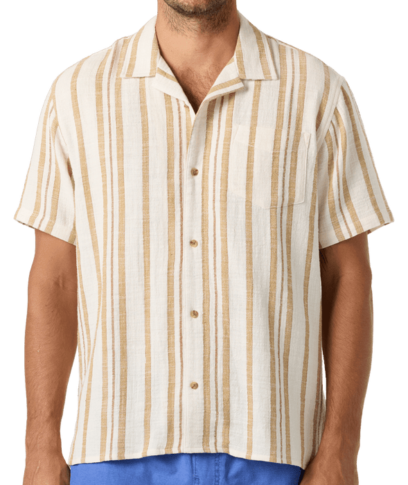 O'Neill OG Stripe S/S Woven Shirt-Tofu