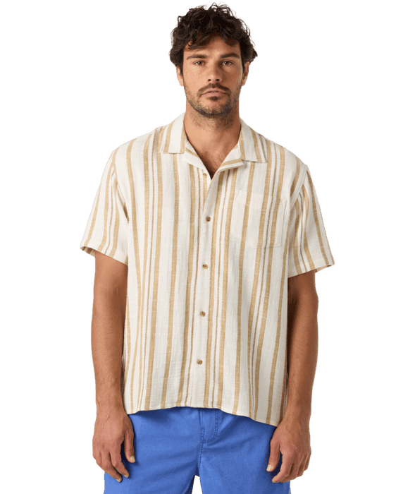 O'Neill OG Stripe S/S Woven Shirt-Tofu