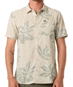 O'Neill Trvlr Perforated Printed Standard Woven Shirt-Lt Khaki