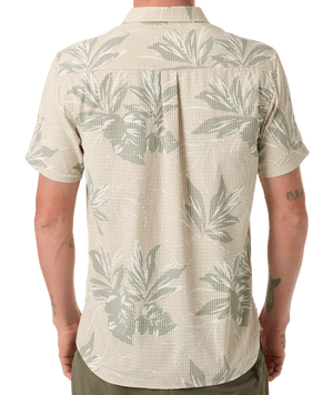 O'Neill Trvlr Perforated Printed Standard Woven Shirt-Lt Khaki— Alternate View