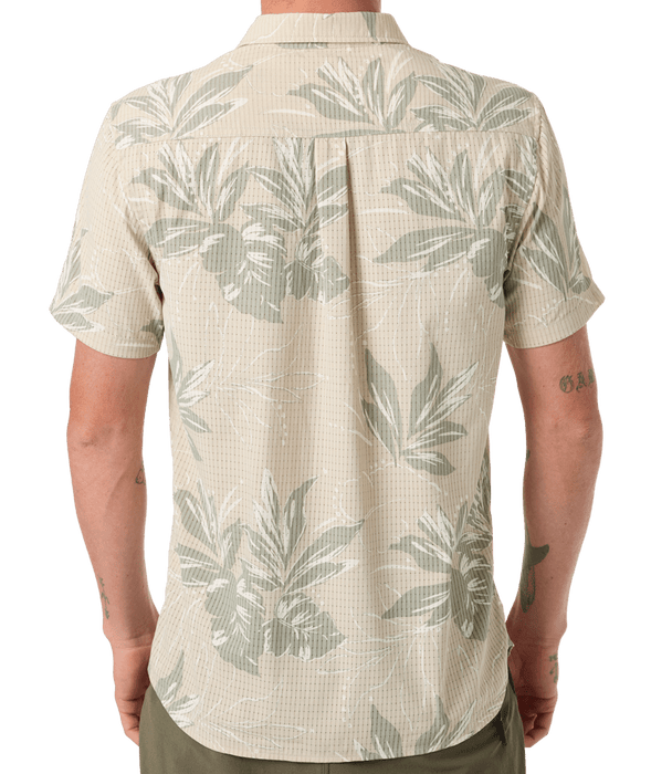 O'Neill Trvlr Perforated Printed Standard Woven Shirt-Lt Khaki