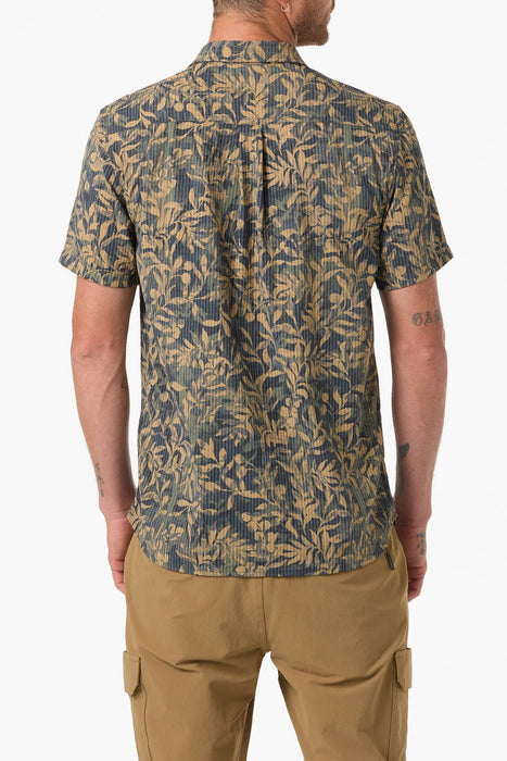 O'Neill Trvlr Perforated Printed Standard S/S Shirt-Black