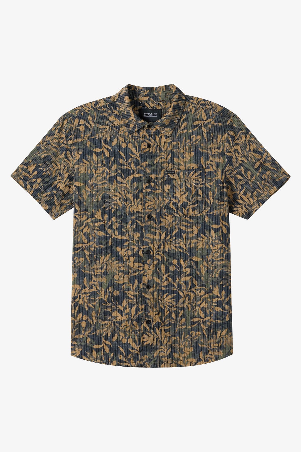 O'Neill Trvlr Perforated Printed Standard S/S Shirt-Black