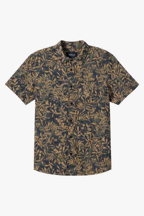 O'Neill Trvlr Perforated Printed Standard S/S Shirt-Black