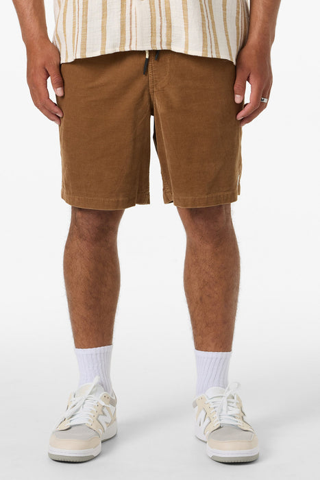 O'Neill OG Cord Elastic Waist 18'' Shorts-Toffee