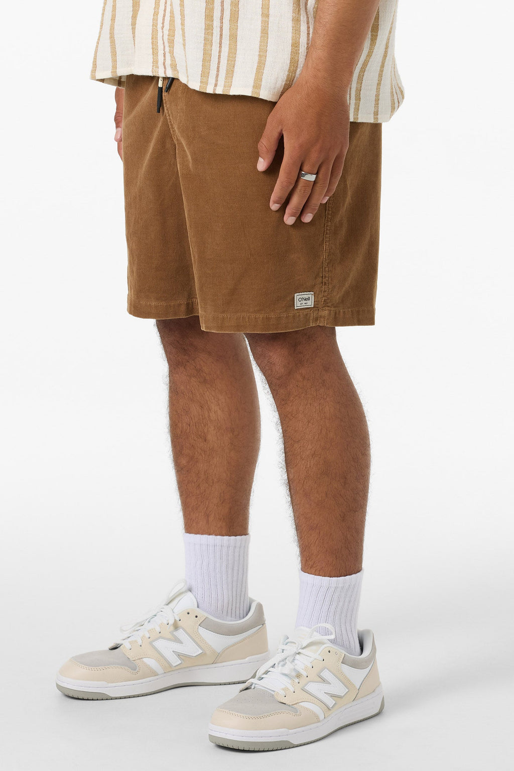 O'Neill OG Cord Elastic Waist 18'' Shorts-Toffee