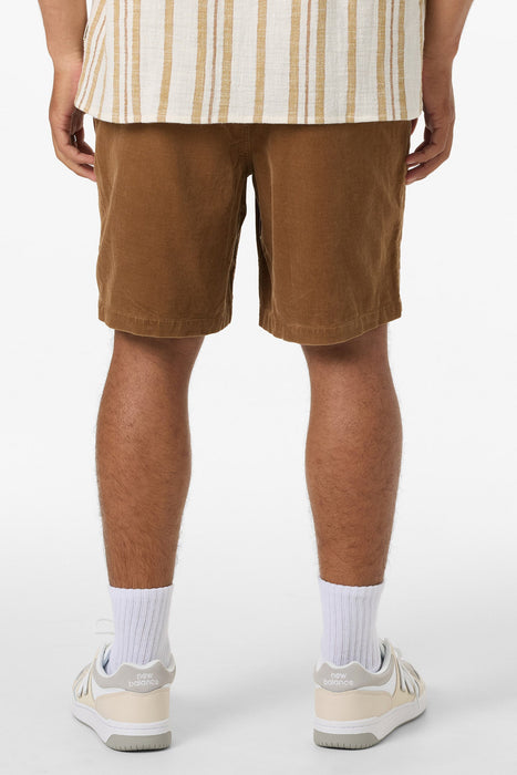 O'Neill OG Cord Elastic Waist 18'' Shorts-Toffee