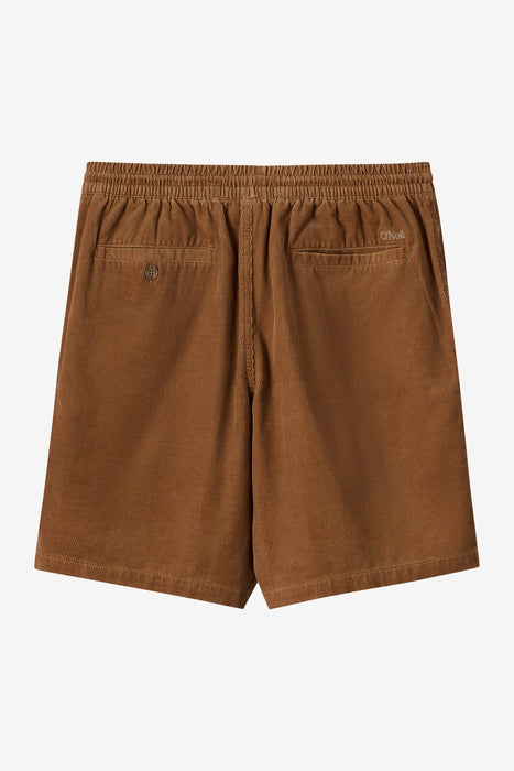 O'Neill OG Cord Elastic Waist 18'' Shorts-Toffee