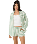 O'Neill Brenda Stripe Shorts-Green