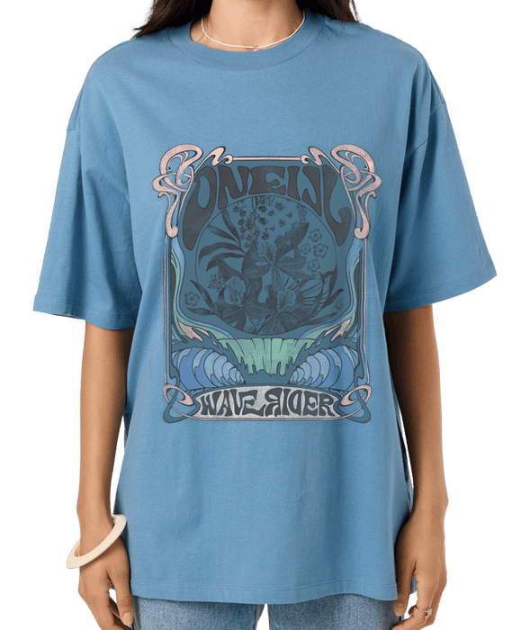 O'Neill Wave Rider Oversized Tee-Captain's Blue
