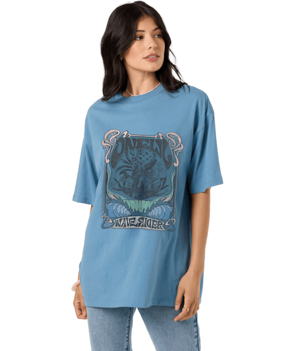 O'Neill Wave Rider Oversized Tee-Captain's Blue
