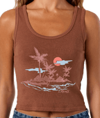 O'Neill Motu Scoop Neck Tank-Coconut Brown