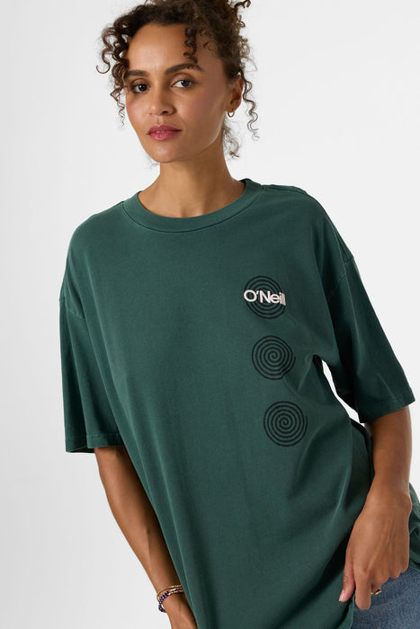 O'Neill OG Fish Eye Oversized Tee-Dark Forest