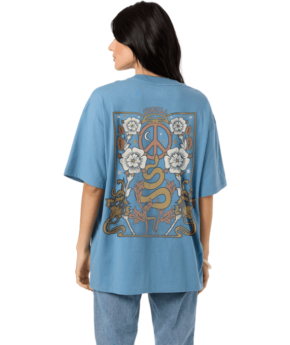O'Neill Adorned Oversized Tee-Captain's Blue